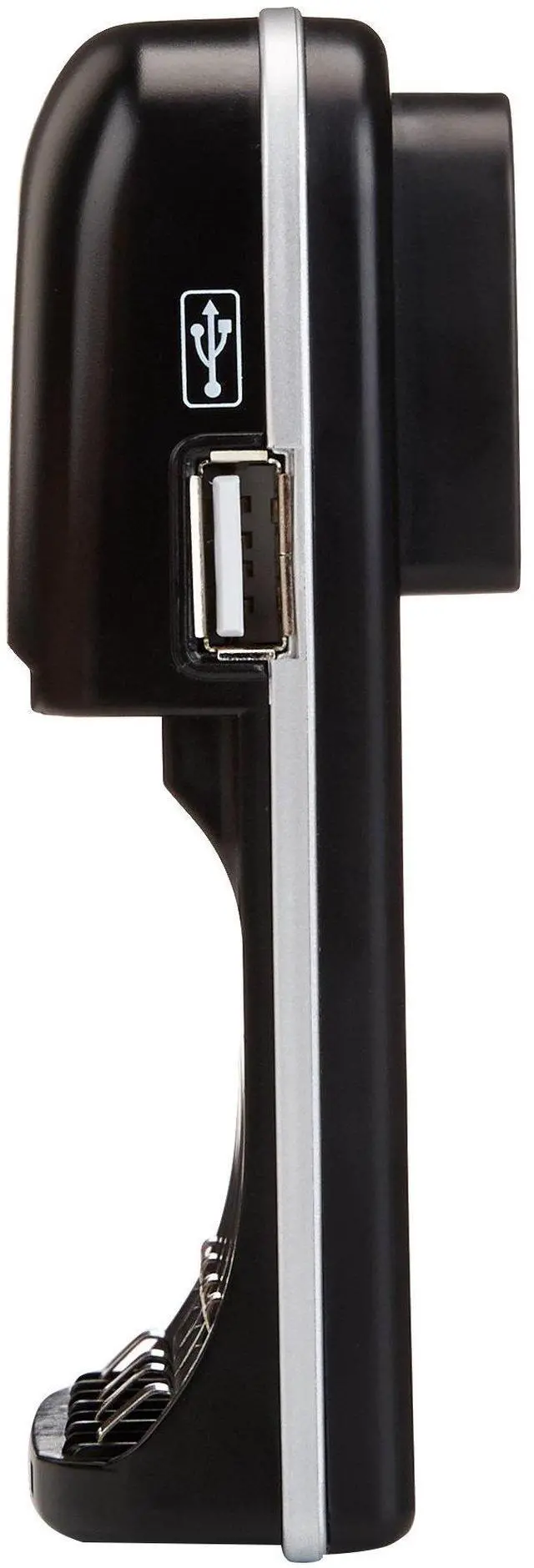 Alt view image 3 of 6 - _Mega Brand  Rechargeable Battery Charger for AA & AAA Nickel-Metal Hydride (NiMH) Batteries with USB Charging Port, Black
