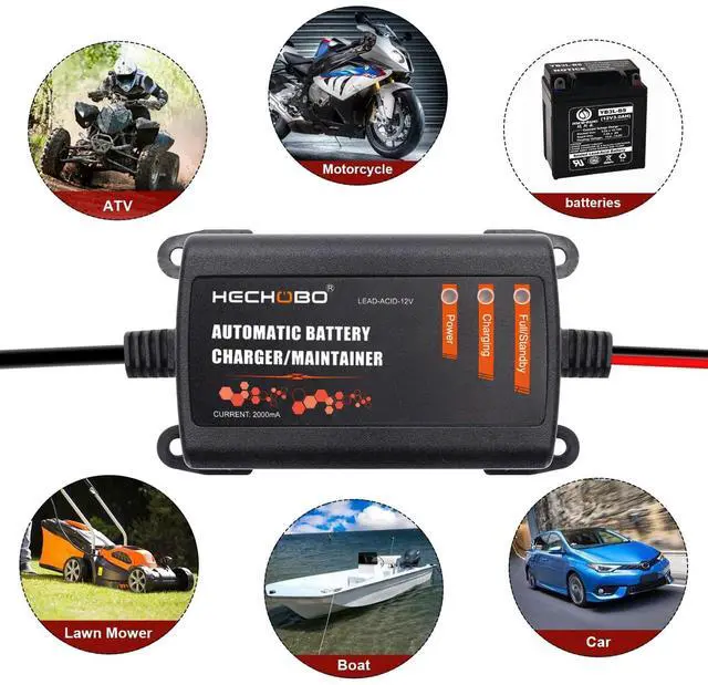 Alt view image 7 of 7 - _Mega Brand  Smart Car Battery Chargerr, 6V and 12V Automotive Charger, Battery Maintainer, Trickle Charger, Float Charger and Desulfator for Motorcycle, ATV, 12V Sealed Lead Acid Battery Charger