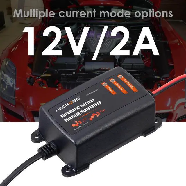 Alt view image 2 of 7 - _Mega Brand  Smart Car Battery Chargerr, 6V and 12V Automotive Charger, Battery Maintainer, Trickle Charger, Float Charger and Desulfator for Motorcycle, ATV, 12V Sealed Lead Acid Battery Charger