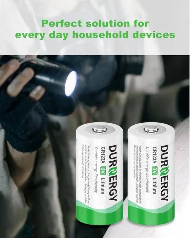 Alt view image 5 of 5 - CR123A Lithium Batteries 12 Pack 3 Volt 10 Year Shelf Life High Power 123A Battery Compatible with CR17345, CR17335
