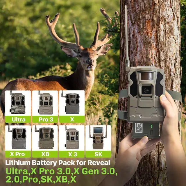 Alt view image 2 of 7 - 5 Pack New Reveal Lithium Battery Pack for Cellular Trail Camera