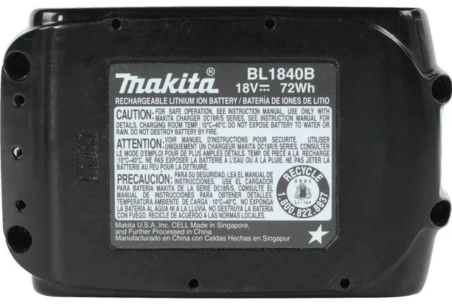 Alt view image 5 of 5 - BL1840B 18V LXT Lithium-Ion 4.0Ah Battery, Black