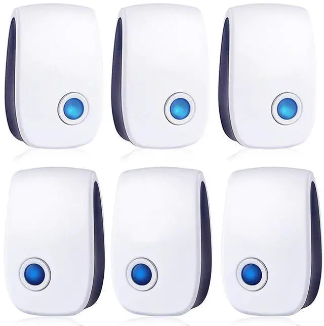Main image of 6 Pack Ultrasonic Pest Control Repeller, Mouse Traps Indoor for Home Mosquito Repellent Electronic Pest Repellent Plug in Cockroaches, Mice, Spiders, Ants, Bugs, Pest Defence for House, Kitchen