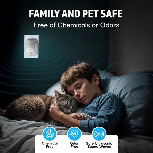 Alt view image 3 of 7 - Bell+Howell Upgraded 2025 Ultrasonic Pest Repeller Indoor 4 Pk, Mice Repellent Indoor Home Kit, DIY Pest Control at Home, Plug in Spider Repellent, Rodent Repellent, Bug, Insect, Family & Pet Safe