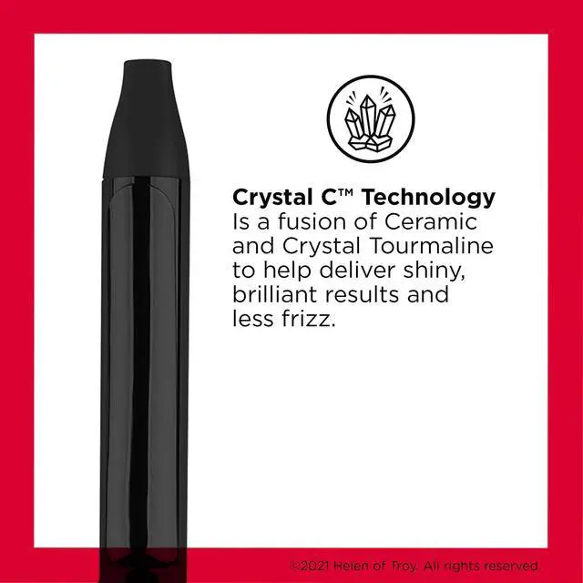 Alt view image 2 of 6 - _Mega Brand Crystal C + Ceramic Hair Curling Iron | Long-Lasting Shine and Less Frizz, (1 in)