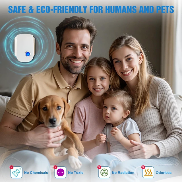 Alt view image 3 of 7 - 2026 Upgraded Ultrasonic Repeller, Pest Control Mouse Repellent for Roach, Rodent, Mice, Spider, Bugs, Mosquito Electronic Plug in Rodent Repellent 6 Packs