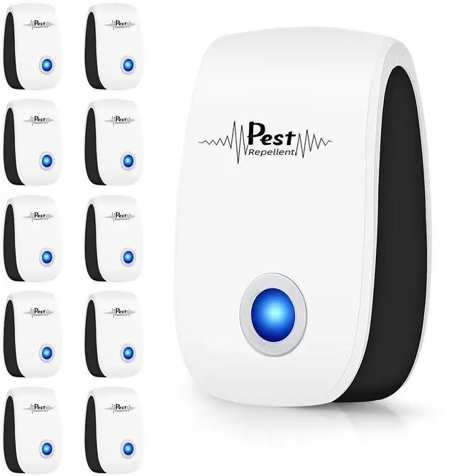 Main image of 10Pack Ultrasonic Pest Control Repeller Electronic Mouse Repellent Ultrasonic Plug in Mice Repellent Indoor Sonic Electronic Rodent Repellent Plug in for Insect,Cockroach,Rat,Spide,AntBug