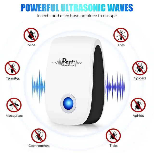 Alt view image 2 of 7 - 10Pack Ultrasonic Pest Control Repeller Electronic Mouse Repellent Ultrasonic Plug in Mice Repellent Indoor Sonic Electronic Rodent Repellent Plug in for Insect,Cockroach,Rat,Spide,AntBug