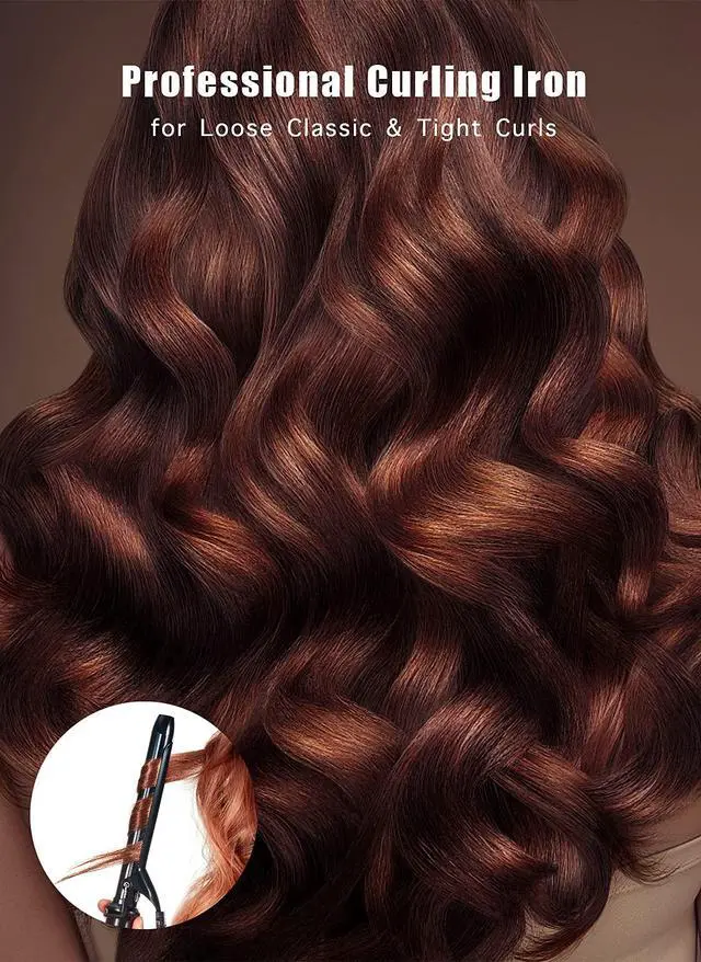 Alt view image 6 of 7 - _Mega Brand 1 Inch Extra Long Hair Curling Iron with Ceramic Tourmaline Barrel, Professional Hair Curler up to 450°F with Dual Voltage for Worldwild Use, Hair Waving Style Tool for Girls&WomenBlack