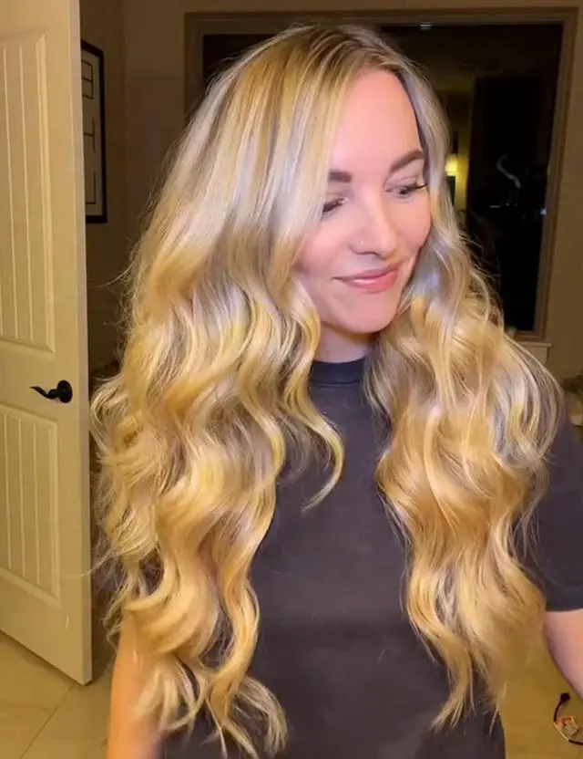 Alt view image 3 of 7 - _Mega Brand 1 Inch Extra Long Hair Curling Iron with Ceramic Tourmaline Barrel, Professional Hair Curler up to 450°F with Dual Voltage for Worldwild Use, Hair Waving Style Tool for Girls&WomenBlack