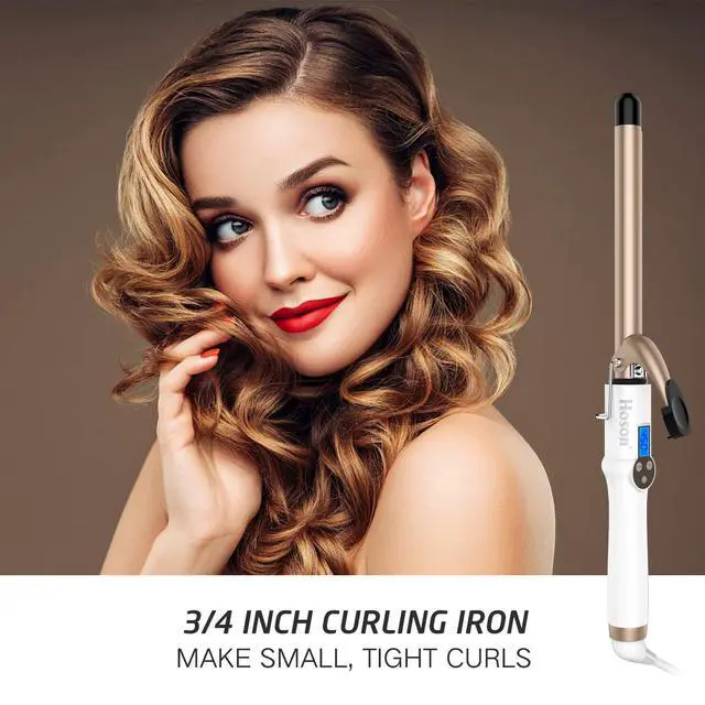 Alt view image 2 of 6 - _Mega Brand 3/4 Inch Curling Iron Professional, Ceramic Tourmaline Curl Wand Barrel, Hair Curler Iron for Short Hair,Glove Include, Glove Include, Gold