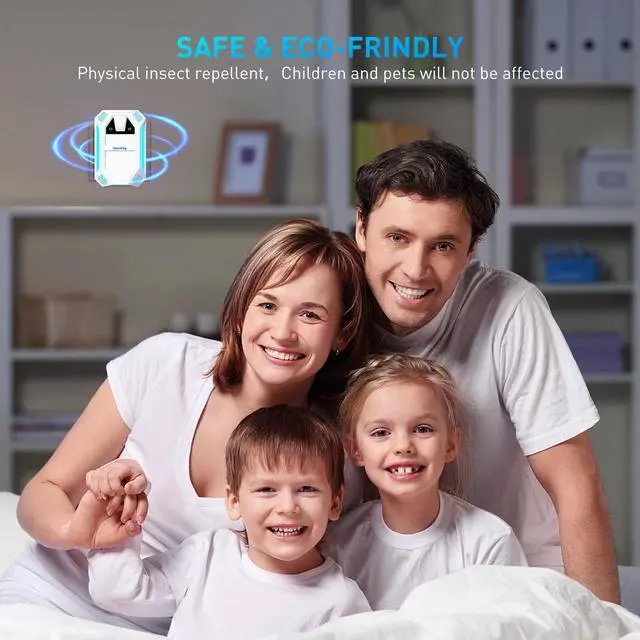 Alt view image 4 of 6 - 2026 New Upgraded Model Ultrasonic Pest & Insect Repeller, Ultrasonic Repellent for Roach, Rodent, Mouse, osquito, Mice, Spider, Ant,Electronic Plug in Pest Control,2 Mode Switching,6 Packs(White)