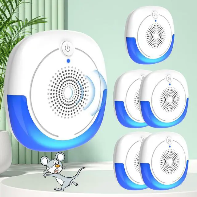 Main image of _Mega Brand 6 Pack,Electronic Mouse Repeller for House,Indoor Mosquito Bug Repellent Plug-in,Rodent Mice Rat Deterrent,Spider Insect Control,Bat Repellent Devices for Attic & Home Use