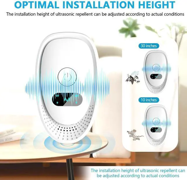 Alt view image 5 of 7 - 2026 Upgraded Ultrasonic Repeller & Insect Indoor Repeller, Mouse Repellent Ultrasonic Plug in for Rodent, Roach, Bugs, Ant, Electronic Pest Deterrent, 6 Packs, Whtie