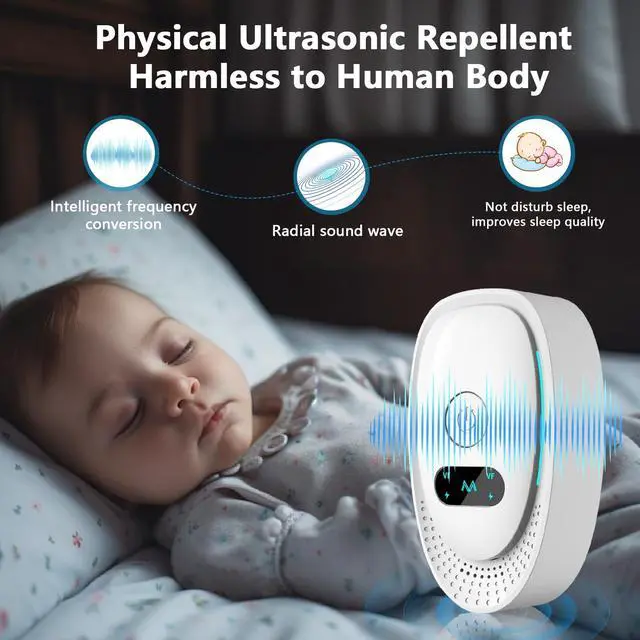 Alt view image 7 of 7 - 2026 Upgraded Ultrasonic Repeller & Insect Indoor Repeller, Mouse Repellent Ultrasonic Plug in for Rodent, Roach, Bugs, Ant, Electronic Pest Deterrent, 6 Packs, Whtie