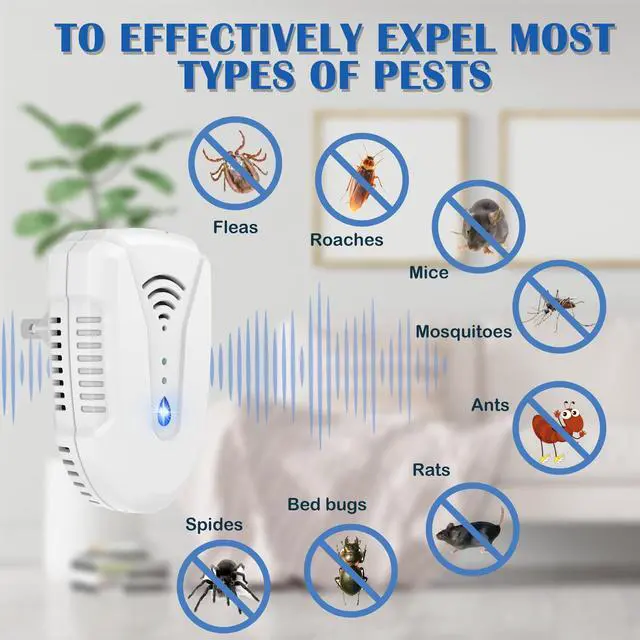 Alt view image 4 of 7 - _Mega Brand  Version Ultrasonic Pest Repeller 6 Pack, Mouse Repellent Indoor Plug in, Insect Ultrasonic Repellent for Bugs Roach Insect Mice Spider Mouse Mosquito Ant, 3 Mode Switching