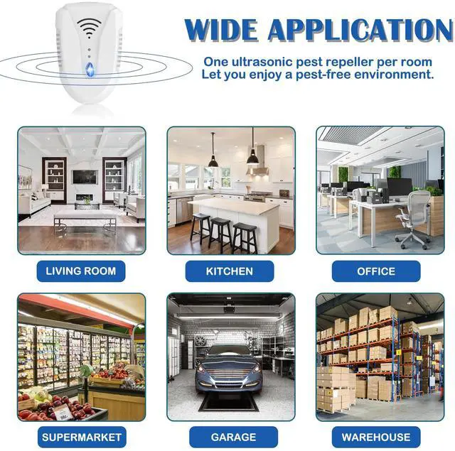 Alt view image 7 of 7 - _Mega Brand  Version Ultrasonic Pest Repeller 6 Pack, Mouse Repellent Indoor Plug in, Insect Ultrasonic Repellent for Bugs Roach Insect Mice Spider Mouse Mosquito Ant, 3 Mode Switching