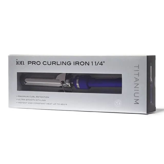 Alt view image 2 of 3 - _Mega Brand Titanium Pro Curling Iron, 11/4 Inch, Heats up to 450°F, Maximum Curl Retention, Dual Voltage