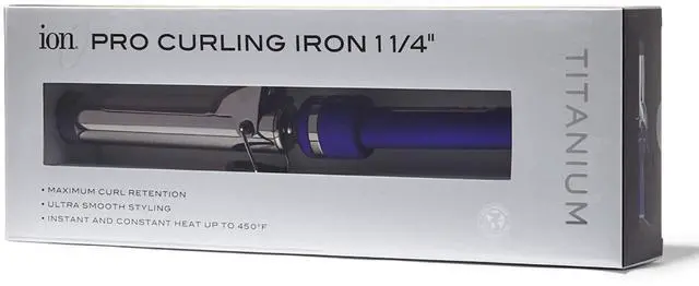 Alt view image 3 of 3 - _Mega Brand Titanium Pro Curling Iron, 11/4 Inch, Heats up to 450°F, Maximum Curl Retention, Dual Voltage