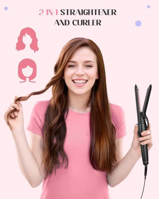 Alt view image 5 of 7 - Hoygi 5 in 1 Curling Iron with Thermal Brush and 4 Interchangeable Ceramic Barrels(1/2 to 1 1/2 inch), Curling Wand Set with Flat Iron, Fast Heating, Dual Voltage Hair Curler, Gifts for Women