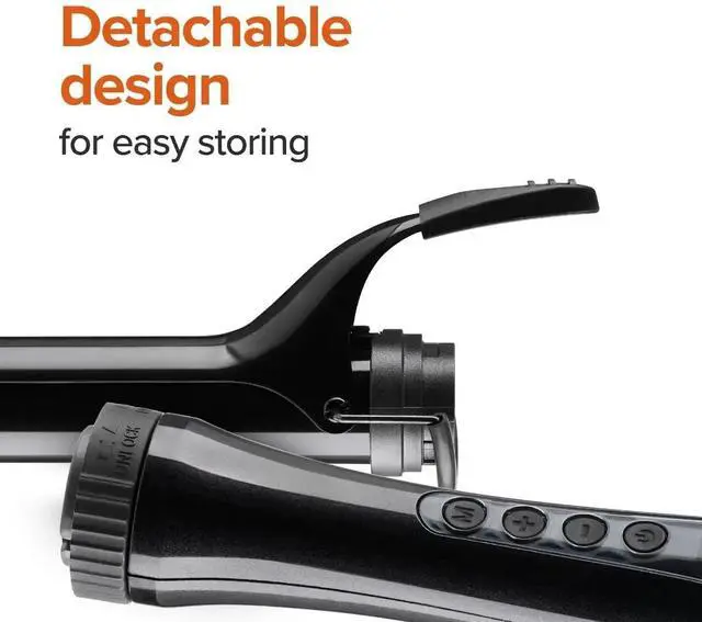 Alt view image 2 of 6 - _Mega Brand Pro Tools Express Ion Clipped 1.25" Detachable Curling Iron, Travel-Friendly, for Polished, Perfect Curls