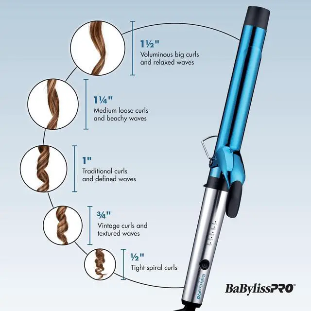 Alt view image 4 of 7 - _Mega Brand Nano Titanium Professional 1.25" Curling Iron with Extended Barrel Perfect for Longer Hair