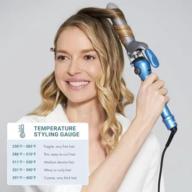 Alt view image 2 of 3 - _Mega Brand Nano Titanium Spring Curling Iron, 1" Professional Spring Hair Curler for Long Lasting Curls & All Hair Types