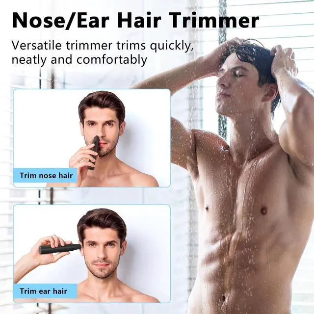 Alt view image 2 of 7 - _Mega Brand Nose and Ear Hair Trimmer for Men - 12000 RPM - USB Rechargeable - Professional Painless - Eyebrow Hair Clipper - 360 Roating Dual-Blades - Waterproof Nose Clippers for Easy Cleansing