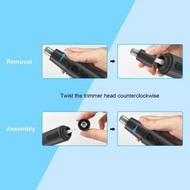 Alt view image 7 of 7 - _Mega Brand Nose and Ear Hair Trimmer for Men - 12000 RPM - USB Rechargeable - Professional Painless - Eyebrow Hair Clipper - 360 Roating Dual-Blades - Waterproof Nose Clippers for Easy Cleansing