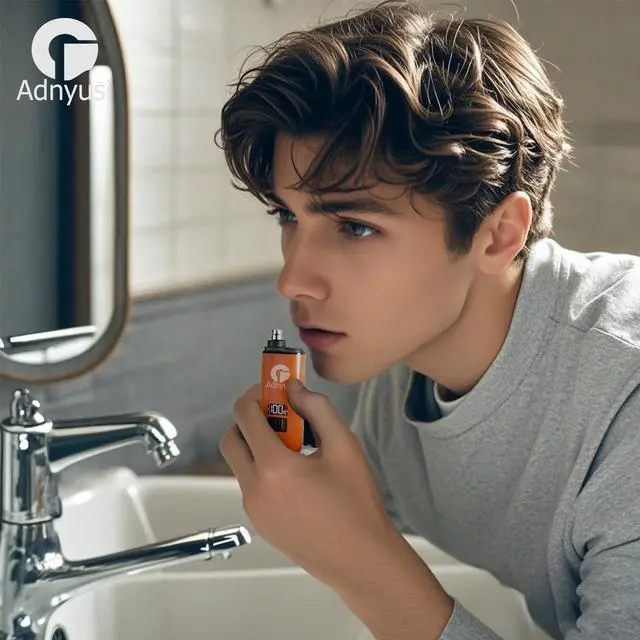 Alt view image 2 of 6 - _Mega Brand -2025 Professional Painless Nose Hair Trimmer, Unisex, USP Charging Digital Display, Double-Edged Blade That Does Not Harm The Nasal Cavity, Easy to Clean, Portable and Lightweight Design