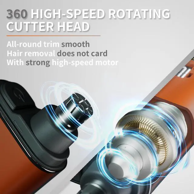 Alt view image 3 of 6 - _Mega Brand -2025 Professional Painless Nose Hair Trimmer, Unisex, USP Charging Digital Display, Double-Edged Blade That Does Not Harm The Nasal Cavity, Easy to Clean, Portable and Lightweight Design