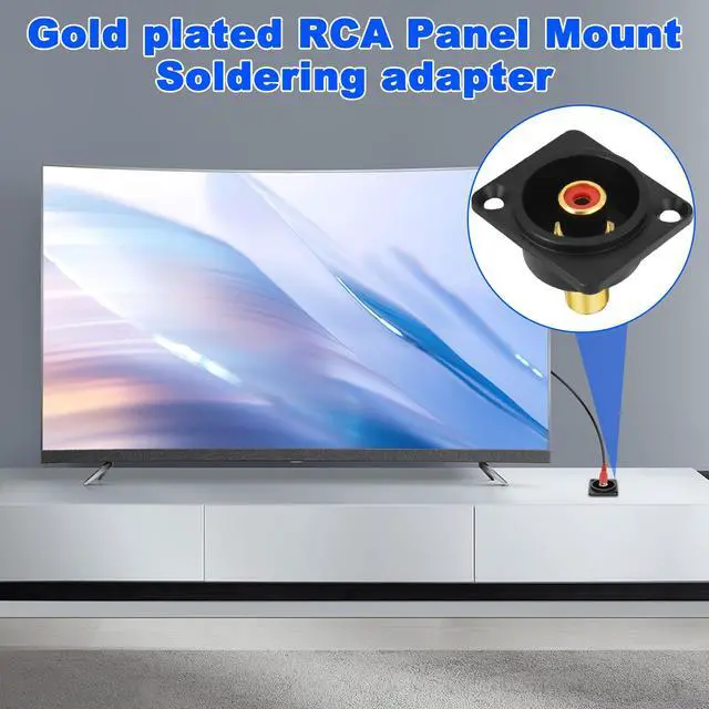 Alt view image 5 of 7 - _Mega Brand D-Type RCA Panel Mount Adapter Terminal 3 Color RCA Female to Female AV Chassis Socket Connector for TV Audio Video Speaker Amplifier (3PCS)