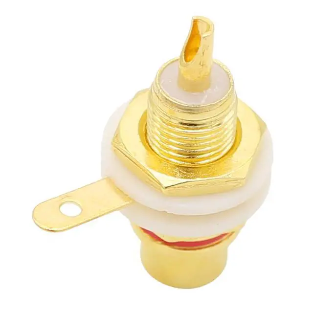 Alt view image 5 of 6 - _Mega Brand  Audio Terminal Jack Gold Plated 6-Pack RCA Panel Mount Plug Audio Socket Connector for Amplifier