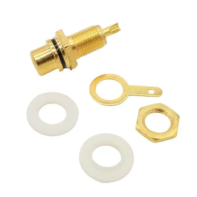Alt view image 4 of 6 - _Mega Brand  Audio Terminal Jack Gold Plated 6-Pack RCA Panel Mount Plug Audio Socket Connector for Amplifier