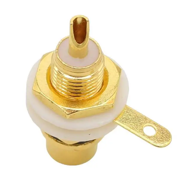 Alt view image 6 of 6 - _Mega Brand  Audio Terminal Jack Gold Plated 6-Pack RCA Panel Mount Plug Audio Socket Connector for Amplifier