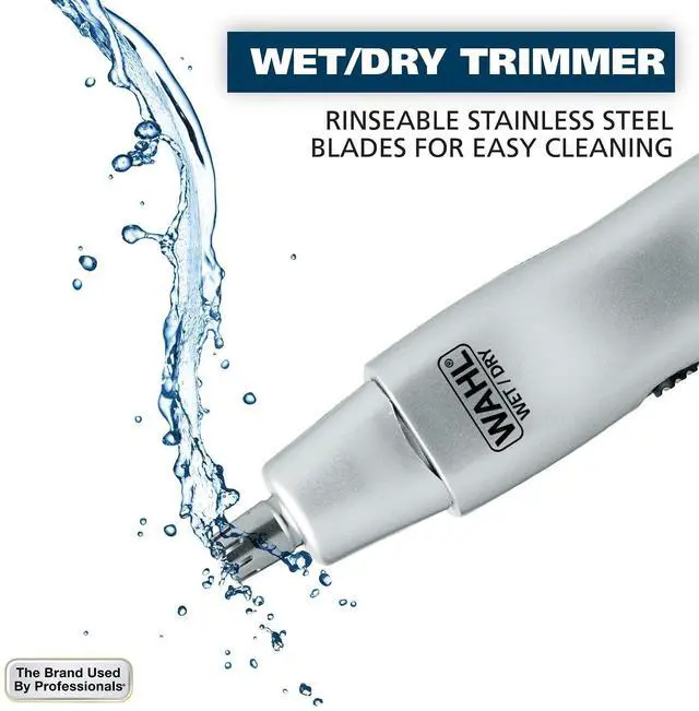 Alt view image 5 of 7 - Mens Nose Hair Trimmer, for Eyebrows, Neckline, Nose & Ear Hair, Precision Detail Trimming with Interchangeable Heads, Battery Included - Model 5545-400