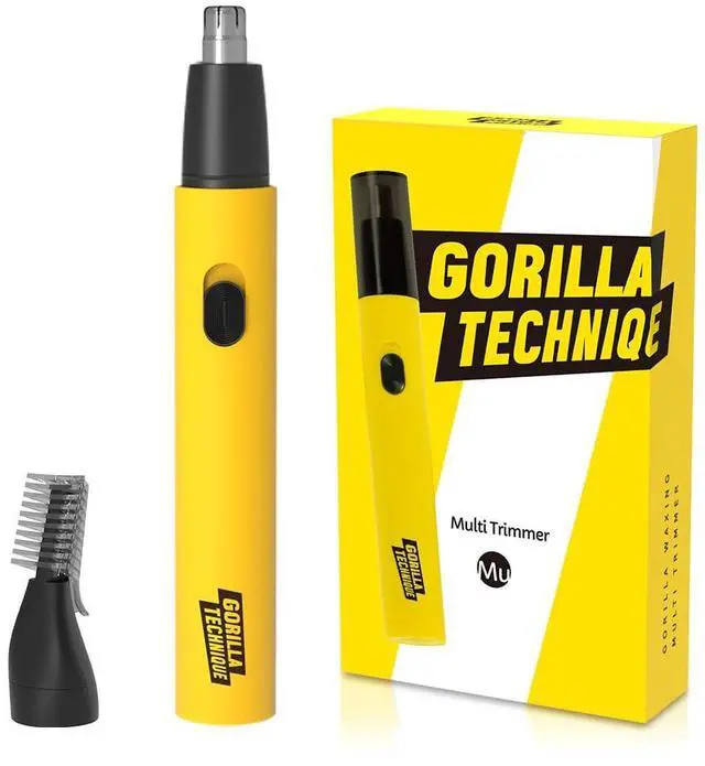 Alt view image 7 of 7 - _Mega Brand Gorilla Technique Nose Ear Hair Trimmer for Men, Rechargeable 2-in-1 Trimmer for Nose Ear Eyebrow Hair Removal, No Pull No Snag Grooming with High-Speed 10,000rpm Motor, 2 Heads