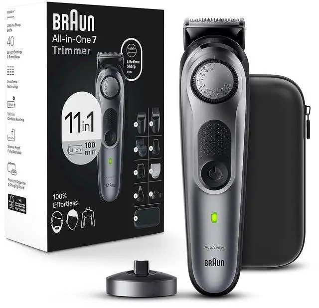 Main image of _Mega Brand All-in-One Men's Shaving Kit Series 7 7420, 11-in-1 Beard, Face, Nose, Ear Trimmer, Hair Clippers, Body Groomer and Manscaping