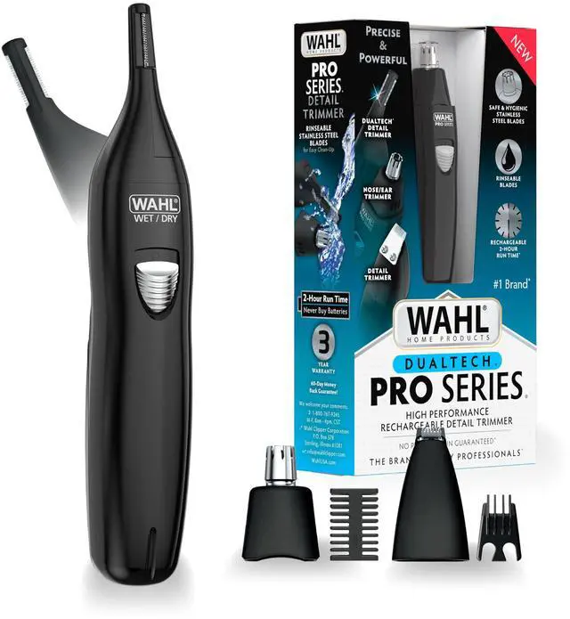 Main image of _Mega Brand Pro Series® Rechargeable Eyebrow, Ear & Nose Hair Trimmer for Men  Painless DualTech® Eyebrow Trimmer & Facial Hair Removal Device  Model 3025656