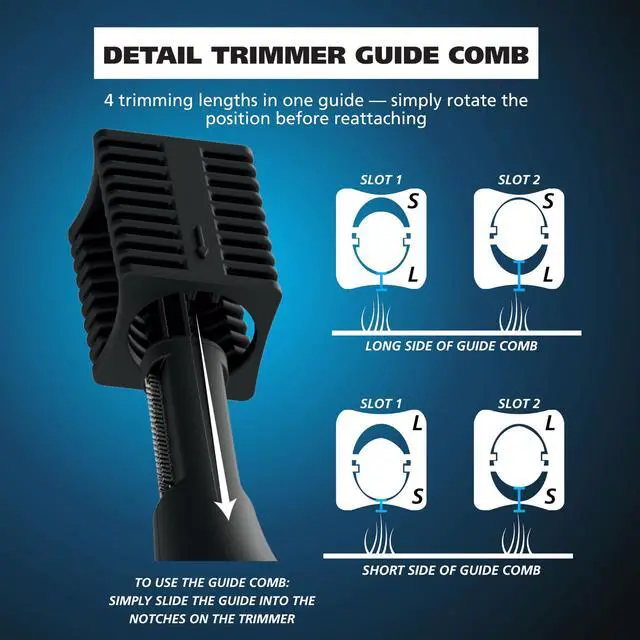 Alt view image 6 of 7 - _Mega Brand Pro Series® Rechargeable Eyebrow, Ear & Nose Hair Trimmer for Men  Painless DualTech® Eyebrow Trimmer & Facial Hair Removal Device  Model 3025656