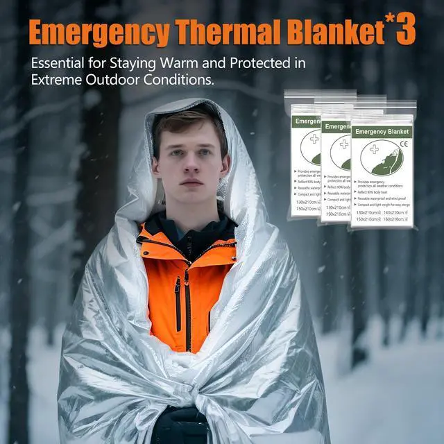 Alt view image 5 of 7 - _Mega Brand Emergency Radio Hand Crank Solar, 10000mAh/37000mWh Emergency Weather Radio, Hand Crank Solar Radios with NOAA/AM/FM, Rechargeable Headlamp, Thermal Blanket,