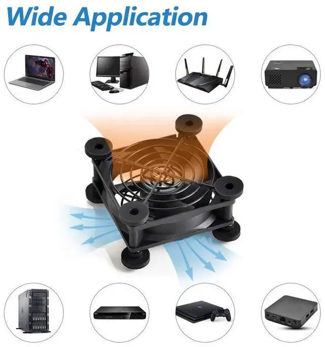 Alt view image 7 of 7 - _Mega Brand Quiet 80mm USB Fan, 5V USB Portable Cooling Fan for Flat Panel Xbox DVR PlayStation Router TV Receiver Computer Cabinet Cooler