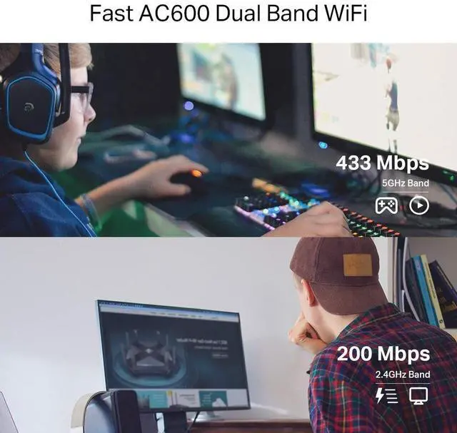 Alt view image 4 of 6 - _Mega Brand  PCIe WiFi Card AC600 for Desktop PC, Dual Band Wireless Internal Network Card(Archer T2E) High-Gain Antenna, MU-MIMO, WPA3, Low Profile, Supports Windows 10/11