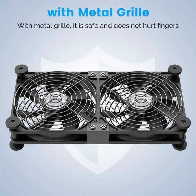 Alt view image 6 of 7 - _Mega Brand Dual USB Computer Cooling Fan High Speed 120mm Fan Adjustable 5V USB Port Heatsink Cooling Fan 12cm for Laptop Receiver DVR PlayStation Xbox Desk Computer Cabinet Cooling