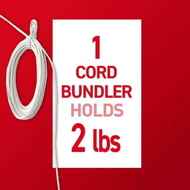 Alt view image 4 of 7 - Cord Bundlers, Damage-Free Hanging Cord Organizer, No Tools Cord Bundler for Hanging Electrical Cables, 6 Gray Cord Bundlers and 12 Strips