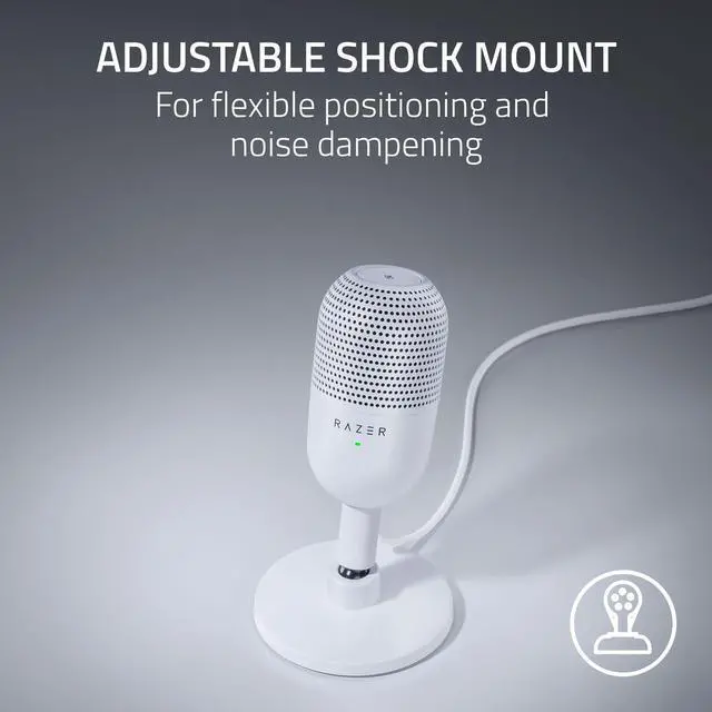 Alt view image 5 of 7 - Seiren V3 Mini USB Microphone: Condenser Mic - Supercardioid Pickup Pattern - Tap-to-Mute Sensor with LED Indicator - Shock Absorber - Ultra Compact - PC, Discord, OBS Studio, XSplit - White