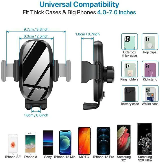 Alt view image 5 of 6 - [Upgraded Version Cup Phone Holder for Car, Universal Adjustable Long Neck Car Phone Mount Cradle Friendly Compatible with iPhone Samsung Google and All 4.0-7.0 inches Smartphones