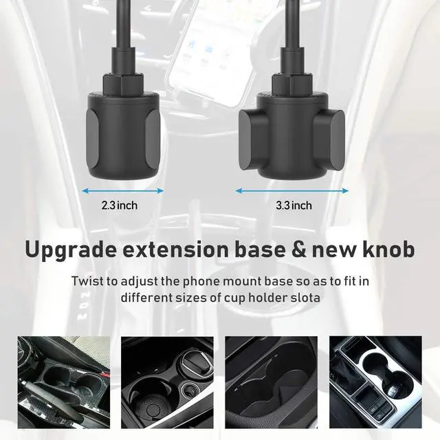 Alt view image 5 of 7 - _Mega Brand  for Your Car, Cup Holder Phone Mount, Universal Adjustable Gooseneck Cup Holder Cradle Car Mount for iPhone 16/15/14/13/12/11/Pro Max/X/Xs/XsMax/8/8Plus,Samsung,Huawei,LG, Sony
