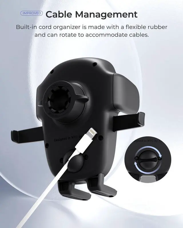 Alt view image 6 of 6 - Easy One Touch Advanced Air Vent Car Phone Mount - Universal Cell Phone Holder for iPhone, Google, Samsung, Moto, LG, and All Other Smartphones