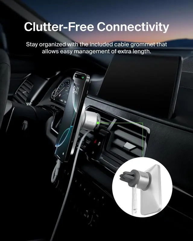 Alt view image 7 of 7 - MagSafe Vent Mount Pro - MagSafe Phone Mount for Car, Magnetic Phone Holder Compatible with iPhone 17, 16, 15, Series, 14 Series, Pixel 10, and More - Gray